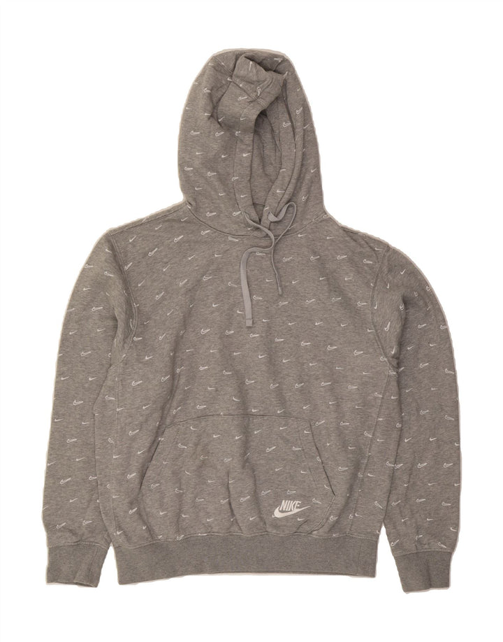 NIKE Mens Hoodie Jumper Medium Grey Spotted Cotton Vintage Nike and Second-Hand Nike from Messina Hembry 