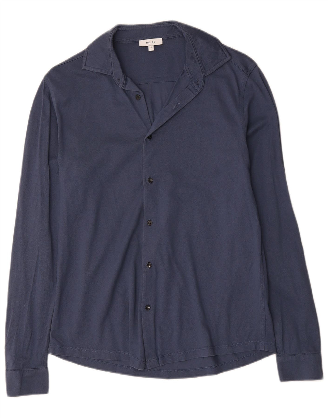 Reiss Herren-Hemd, klein, aus blauer Baumwolle