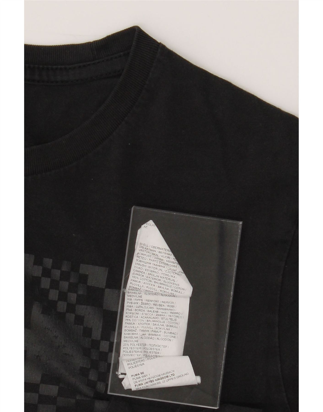 PUMA Mens BVB Dortmund Graphic T-Shirt Top Medium Black Vintage Puma and Second-Hand Puma from Messina Hembry 