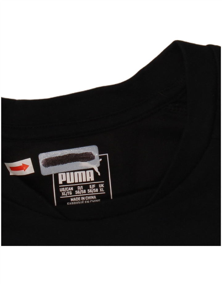 Puma Herren T-Shirt Top XL Schwarz Baumwolle