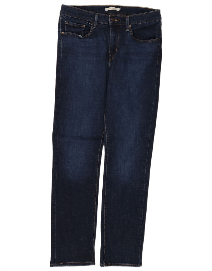 LEVI'S Damen Classic Straight Jeans US 10 Large W30 L30 Marineblaue Baumwolle