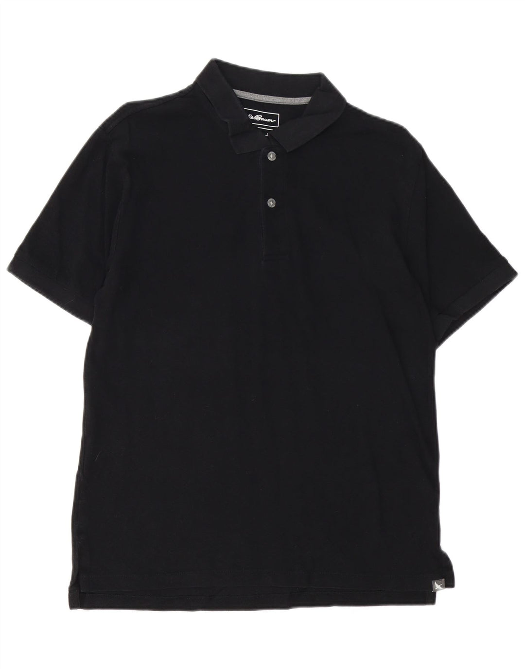 EDDIE BAUER Herren Poloshirt Mittelschwarz Baumwolle