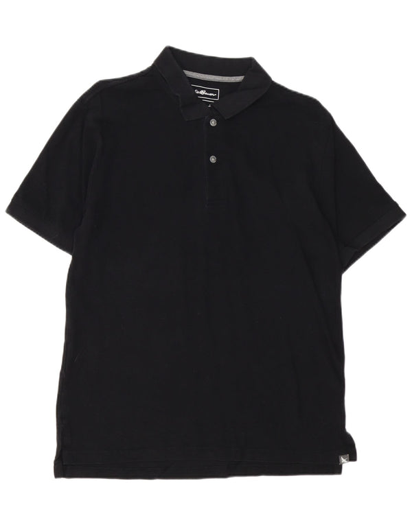 EDDIE BAUER Herren Poloshirt Mittelschwarz Baumwolle