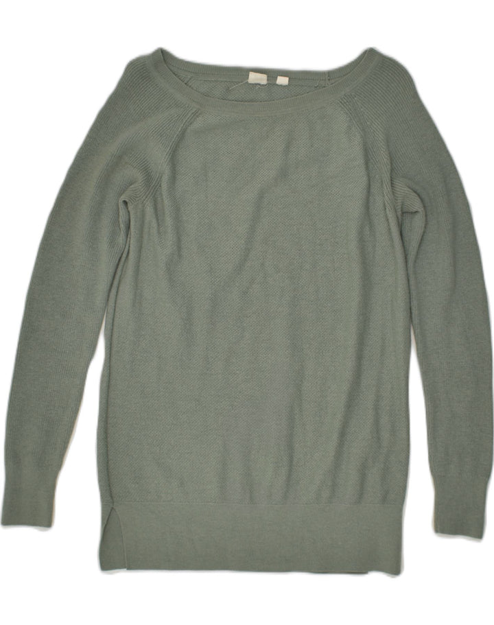 GAP Womens Boat Neck Jumper Sweater UK 6 XS Grey Nylon | Vintage Gap | Thrift | Second-Hand Gap | Used Clothing | Messina Hembry 