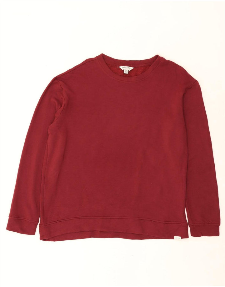 Orvis Herren-Sweatshirt-Pullover, mittleres Burgunderrot, Modal