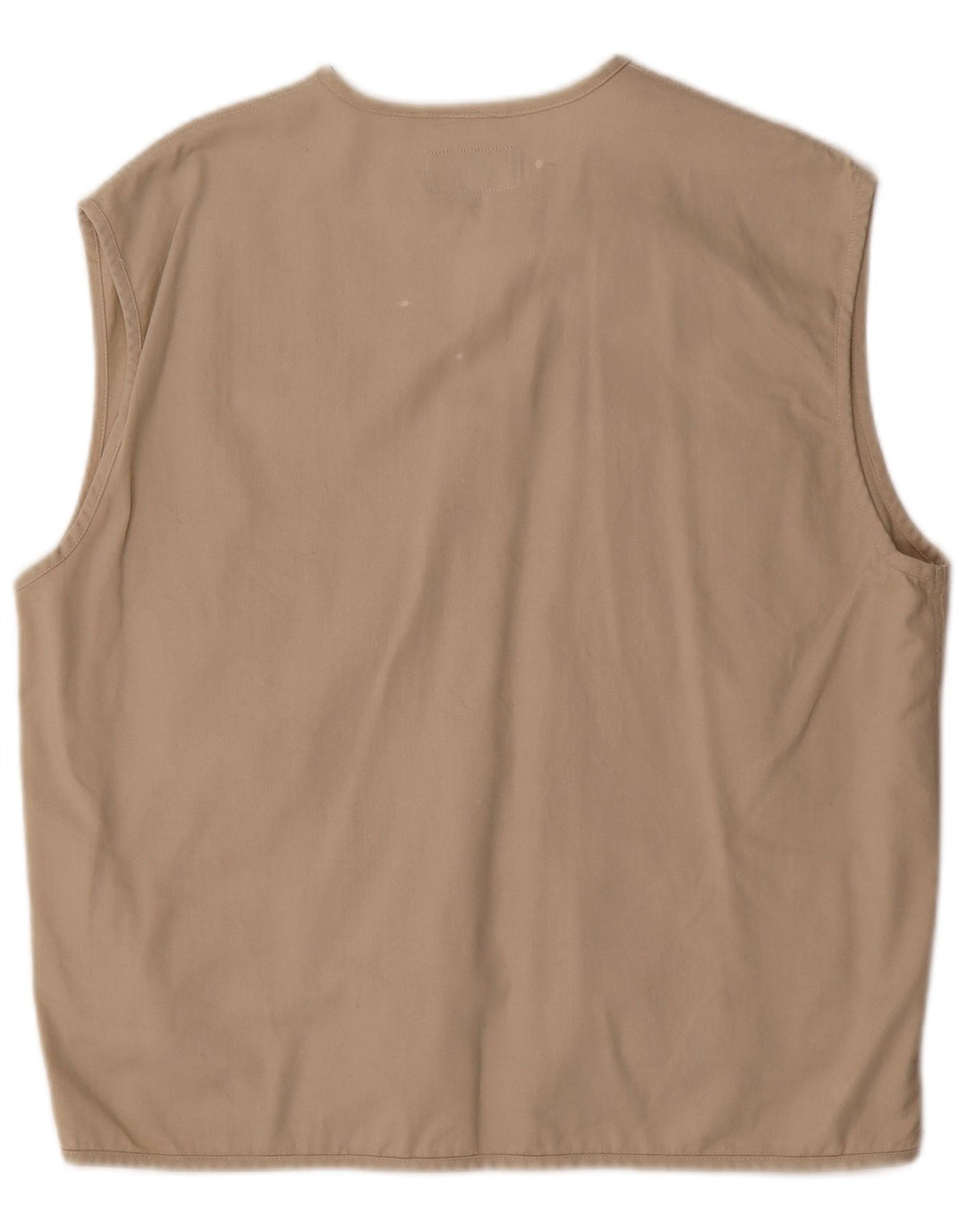 Vintage Herren Utility Gilet UK 38 Mittelbeige Baumwolle