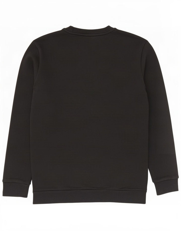Ellesse Herren Grafik-Sweatshirt-Pullover aus mittelschwarzer Baumwolle
