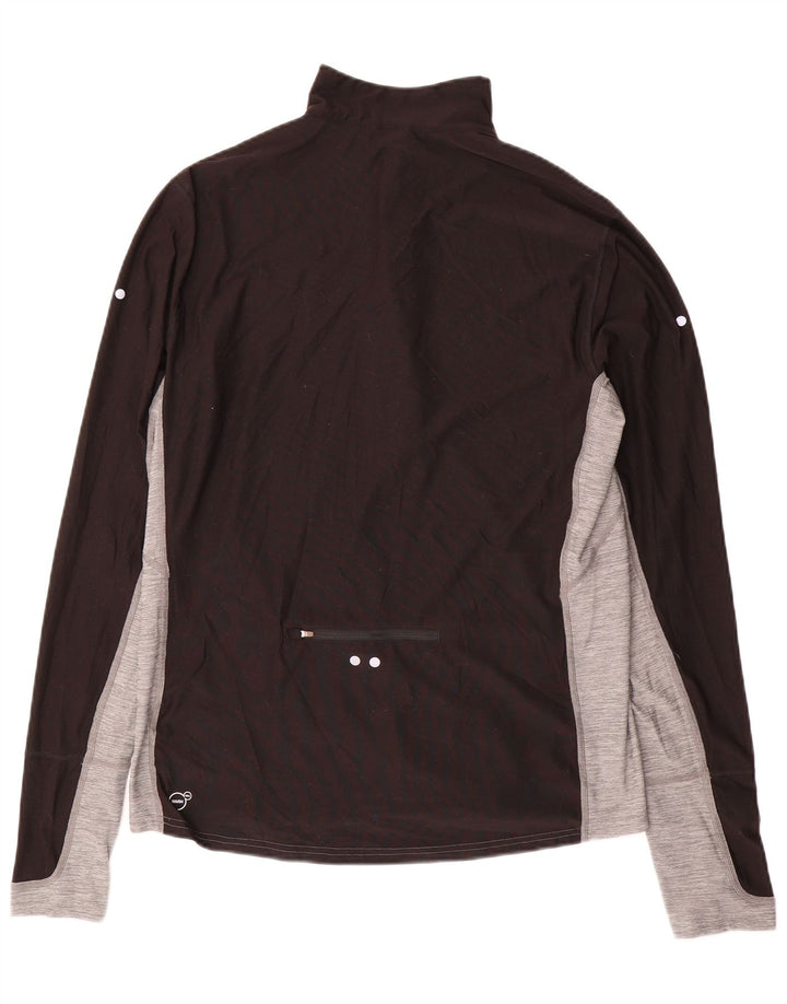 PUMA Herren-Pullover-Trainingsanzugoberteil mit Reißverschluss, Mittelschwarz, Farbblock