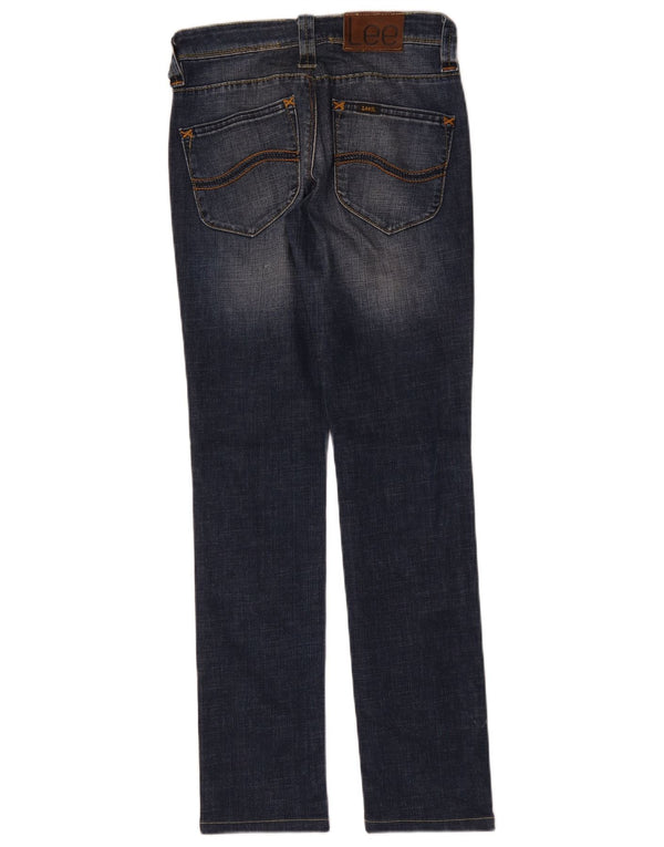 Lee Damen Slim Jeans W27 L30 Blaue Baumwolle
