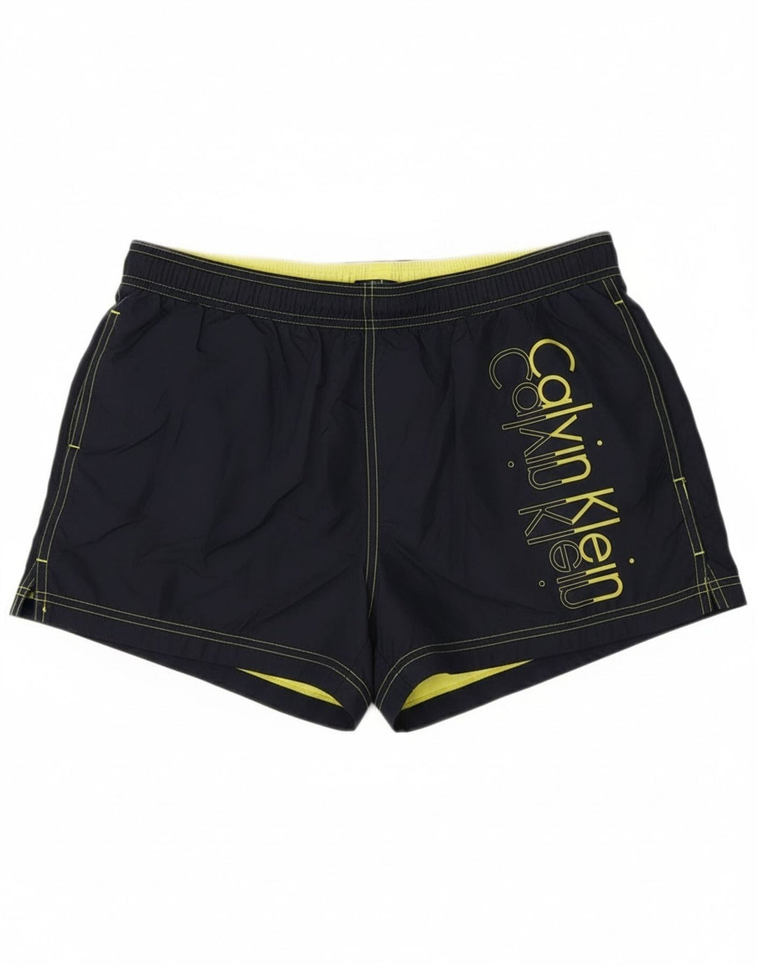 Calvin Klein Herren-Badeshorts mit Grafik, groß, marineblaues Polyester