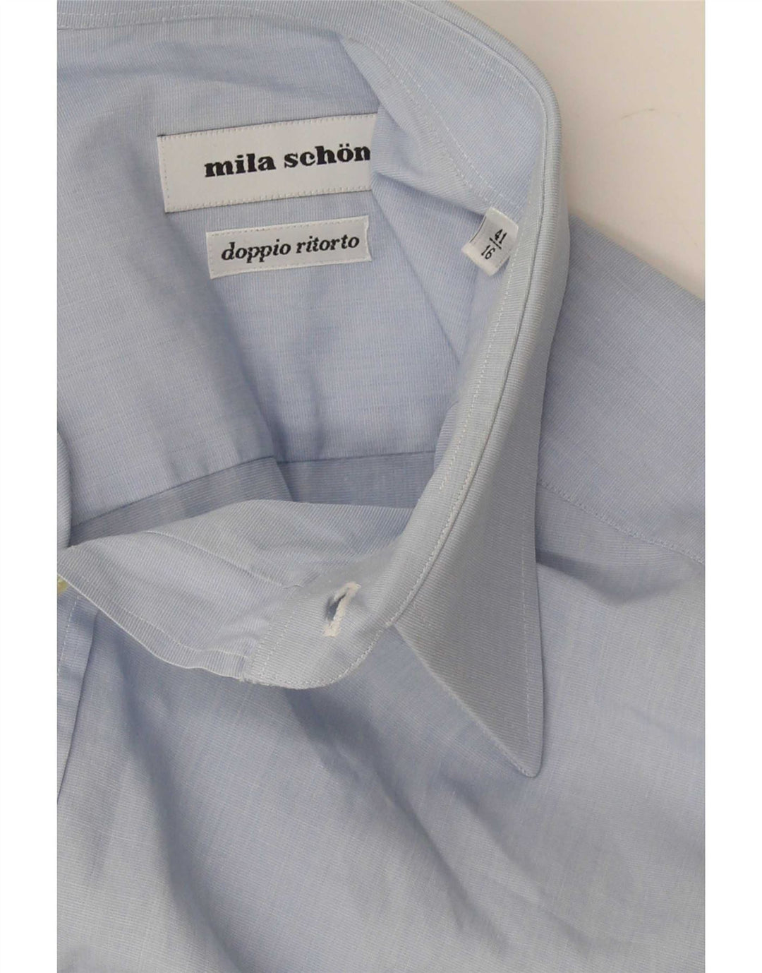 Mila Schon Herren Kurzarmhemd Größe 41 16 Large Blau