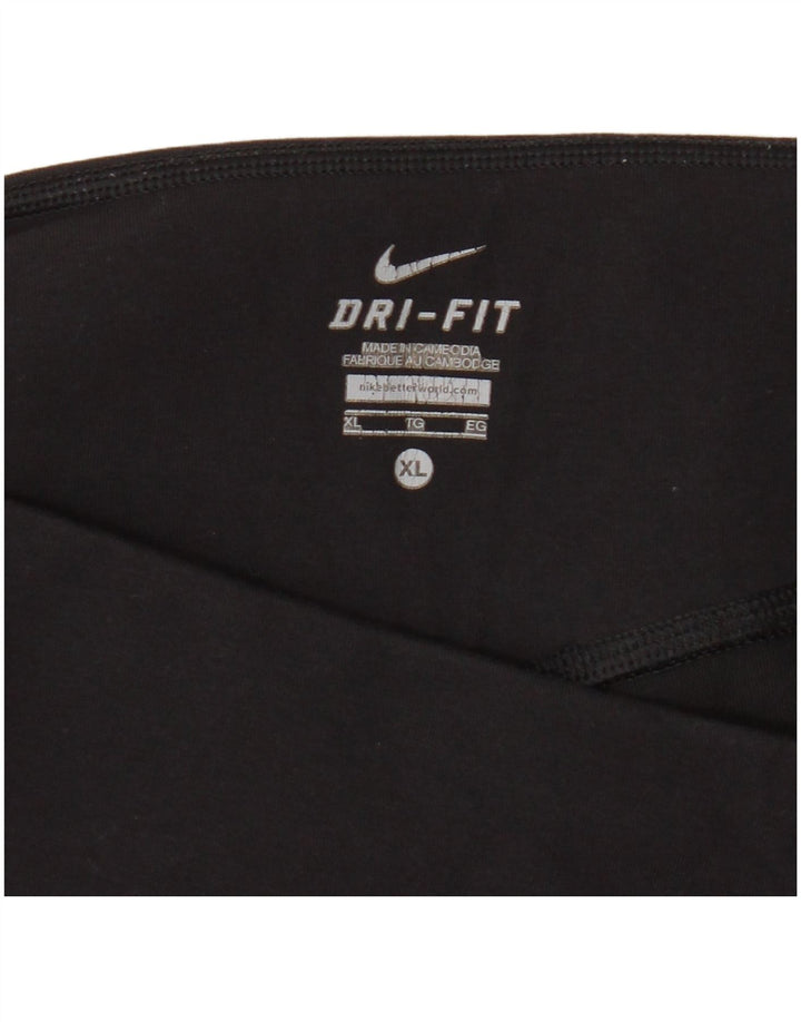 Nike Damen Dri Fit Capri Leggings UK 18 XL Schwarz