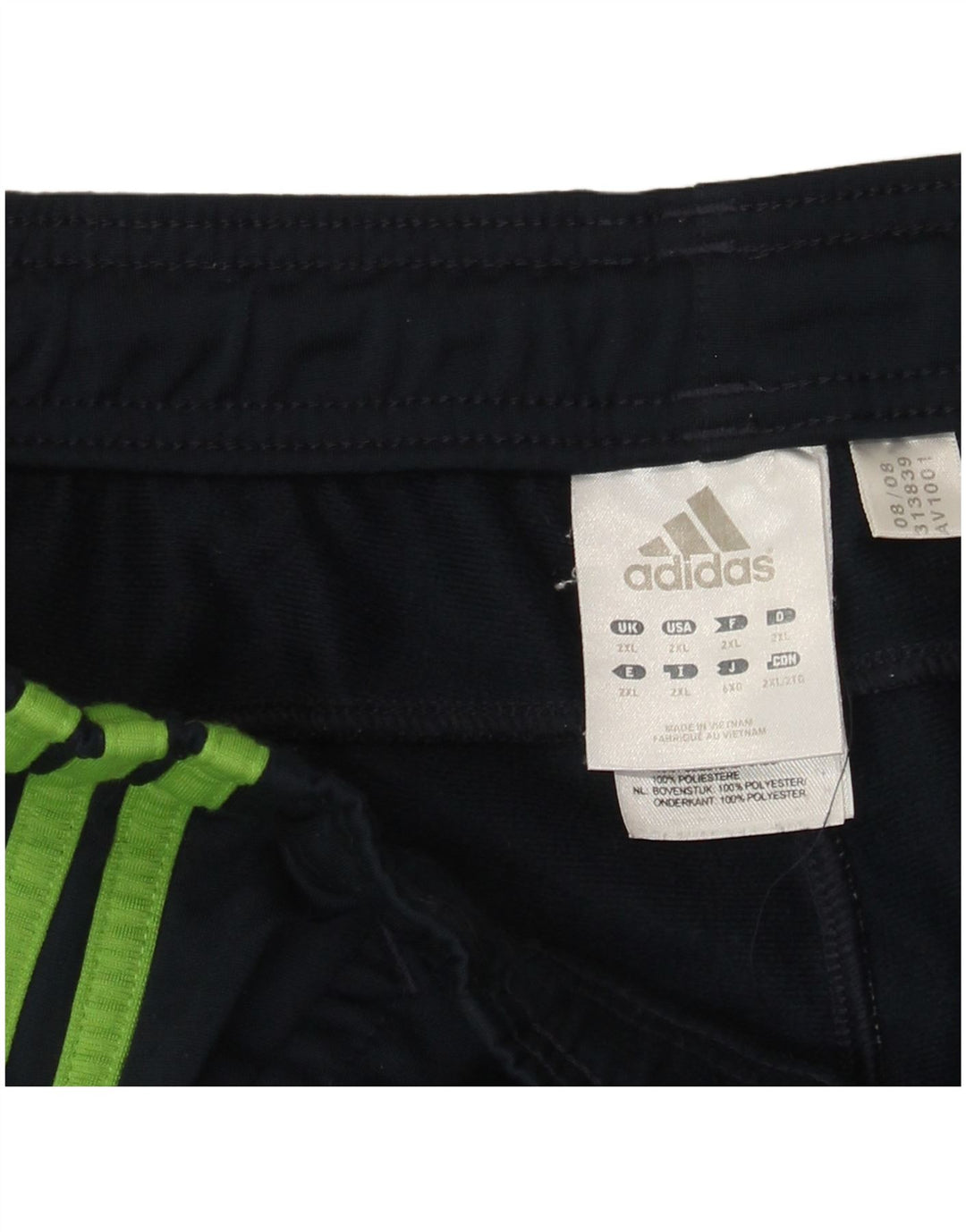 Adidas Herren Capri-Trainingshose 2XL Marineblau Colourblock Polyester