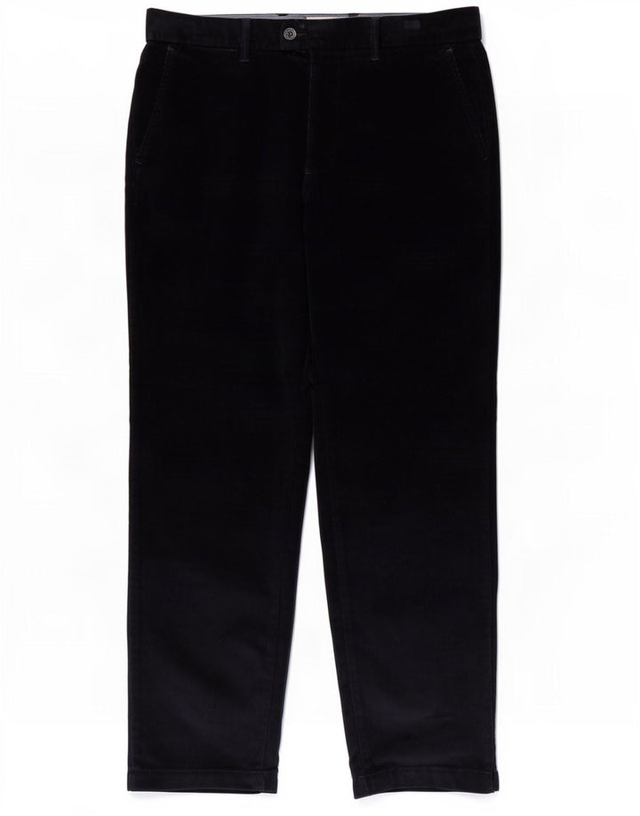 Marks & Spencer Herren-Hose aus regulärem Cord, Breite 36, Länge 31, Marineblau, Baumwolle