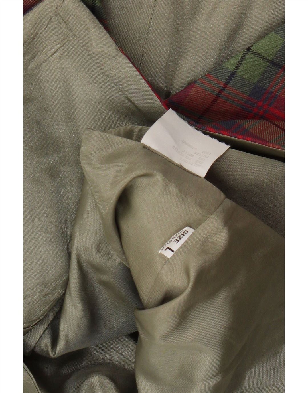 VINTAGE Herren Weste Großes rot kariertes Polyester