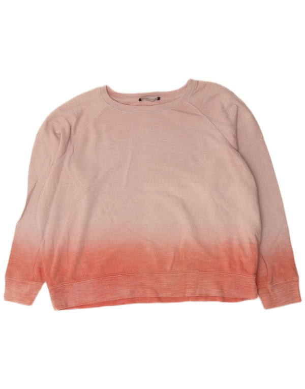 Marks & Spencer Damen-Sweatshirt-Pullover UK 20 2XL Rosa Colourblock-Baumwolle