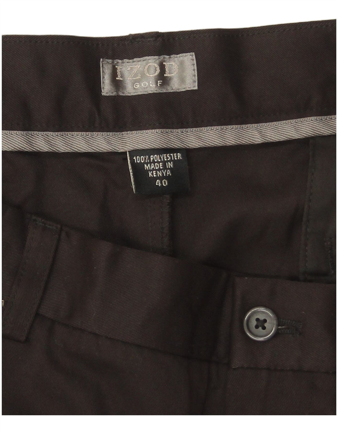 Izod Herren Golf Chino Shorts W40 XL Schwarz Polyester