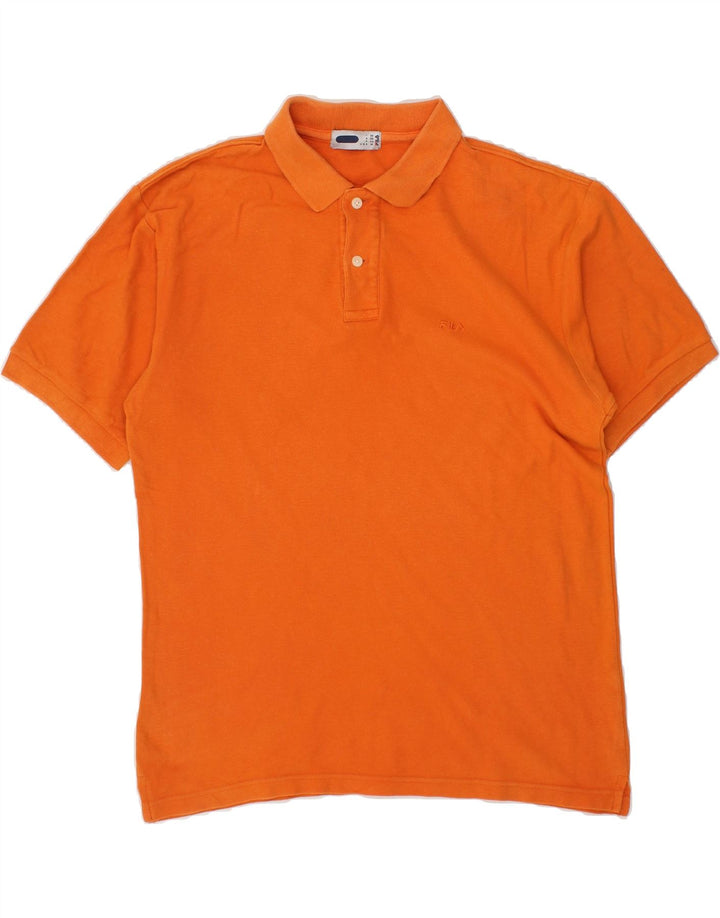 FILA Mens Polo Shirt IT 50 Medium Orange Cotton Vintage Fila and Second-Hand Fila from Messina Hembry 
