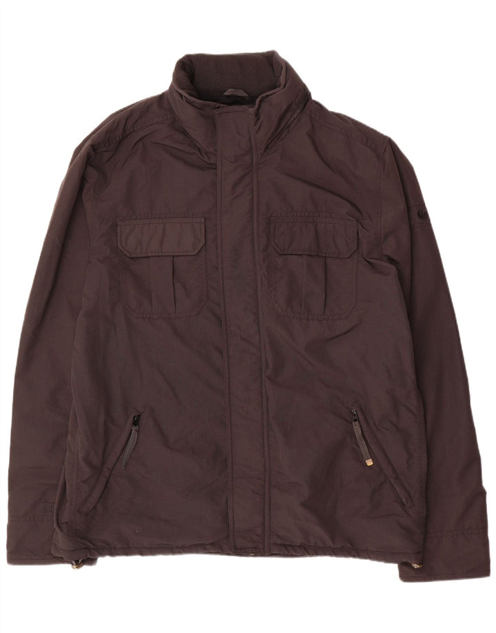 Fat Face Herren-Utility-Jacke UK 42 XL, schwarzes Nylon