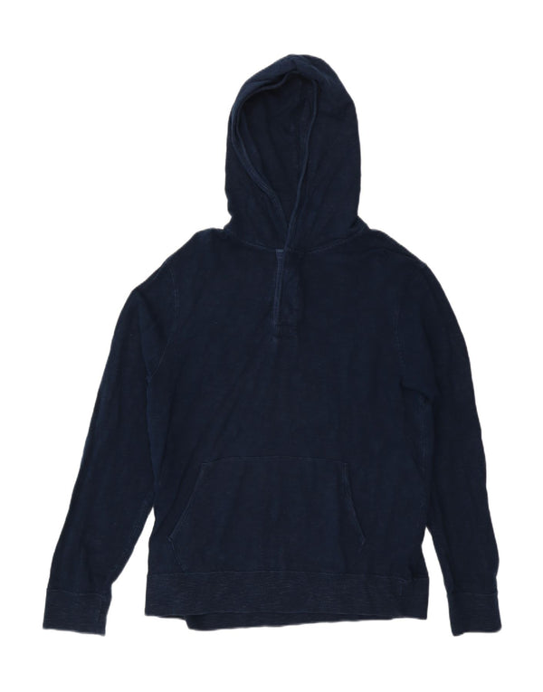 J. Crew Herren-Kapuzenpullover mit Knopfkragen, XL, Marineblau, Baumwolle