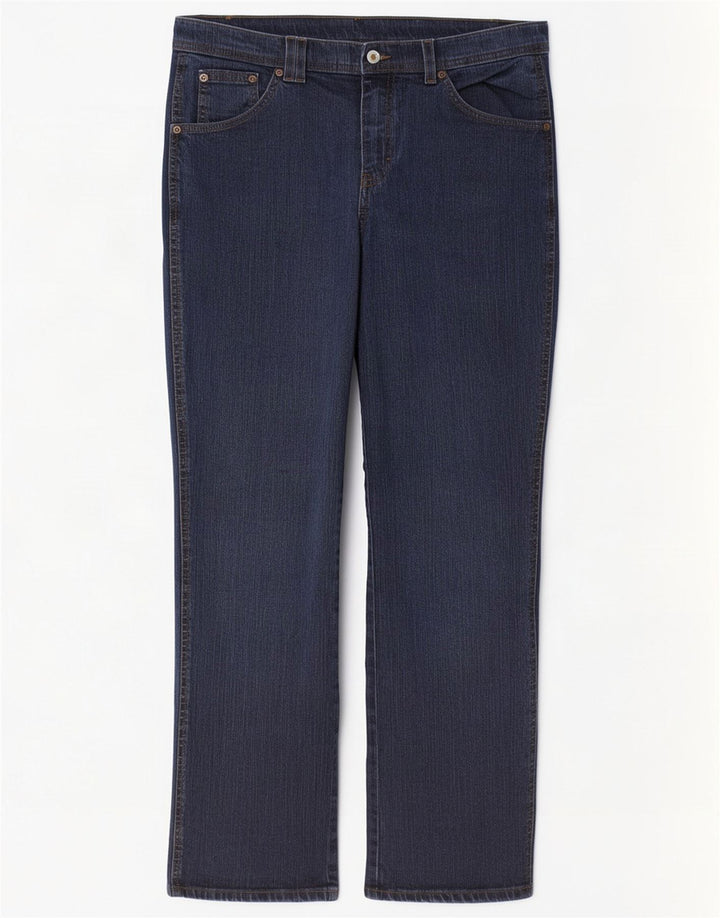 Marks & Spencer Damen Straight Jeans UK 14 Medium W30 L30 Marineblau