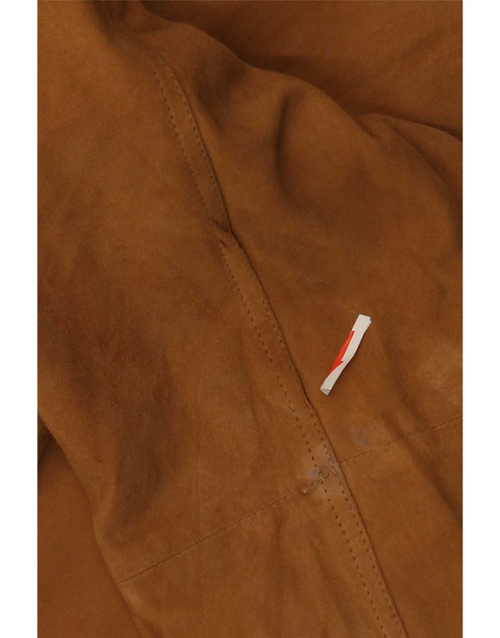Vintage Damen Wildlederjacke IT 46 Large Beige Leder