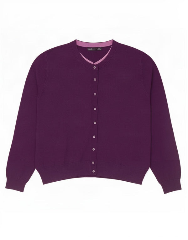 Marks & Spencer Damen Strickjacke Pullover UK 20 2XL Lila Viskose