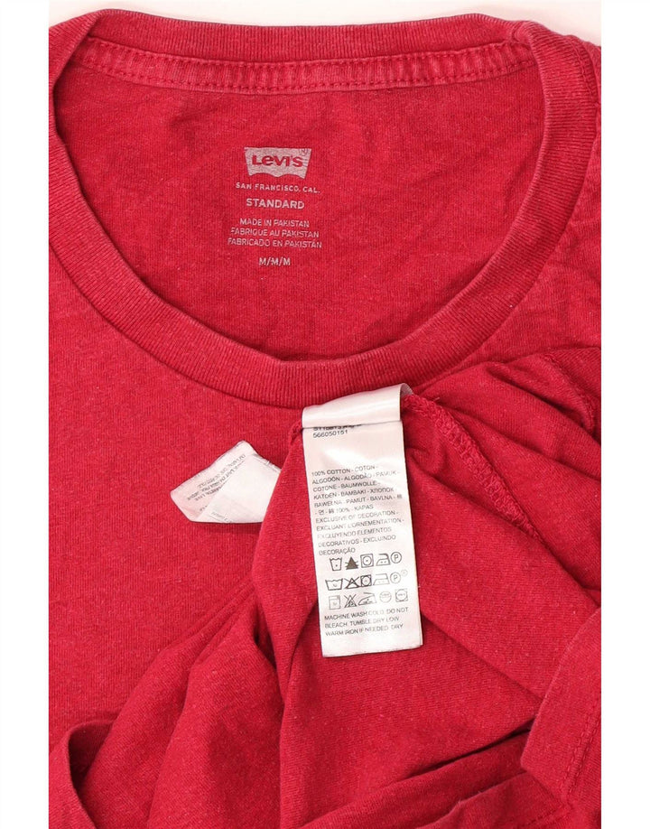 Levi's Herren-T-Shirt-Oberteil aus mittelrosa Baumwolle