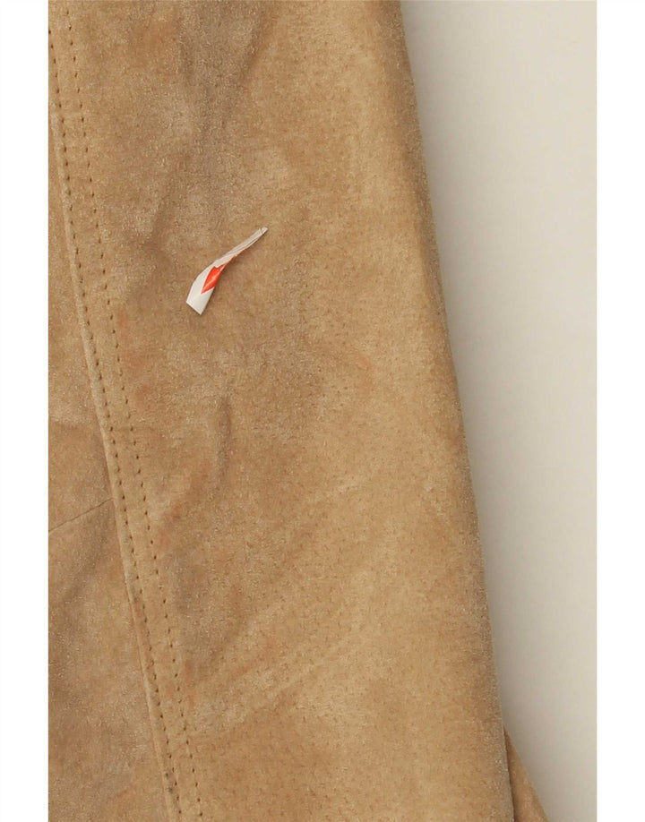 Zarro Damen Wildlederjacke IT 42 Mittelbeiges Leder