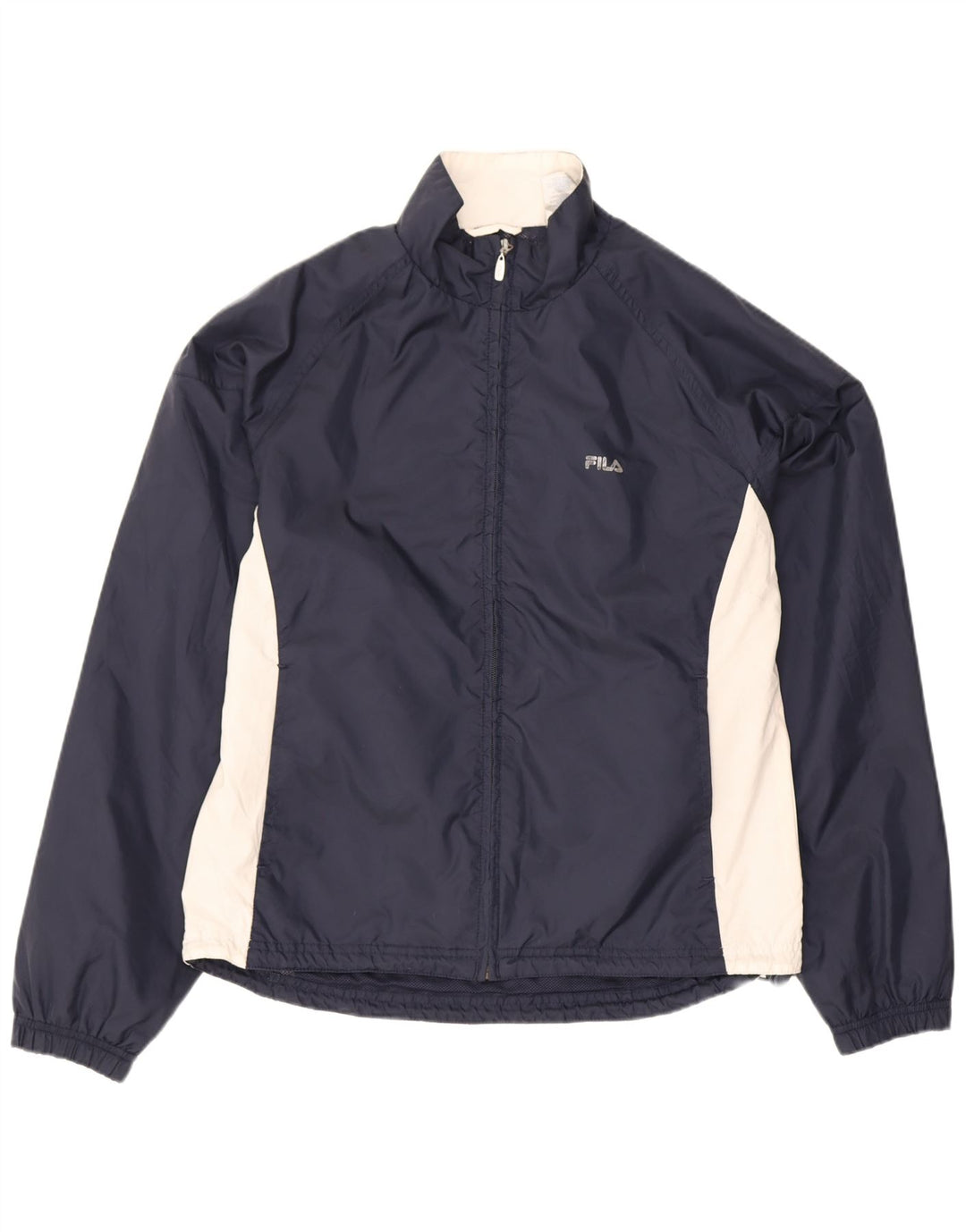 Fila Damen-Trainingsanzugoberteil, Jacke IT 44, mittleres Marineblau, Farbblock