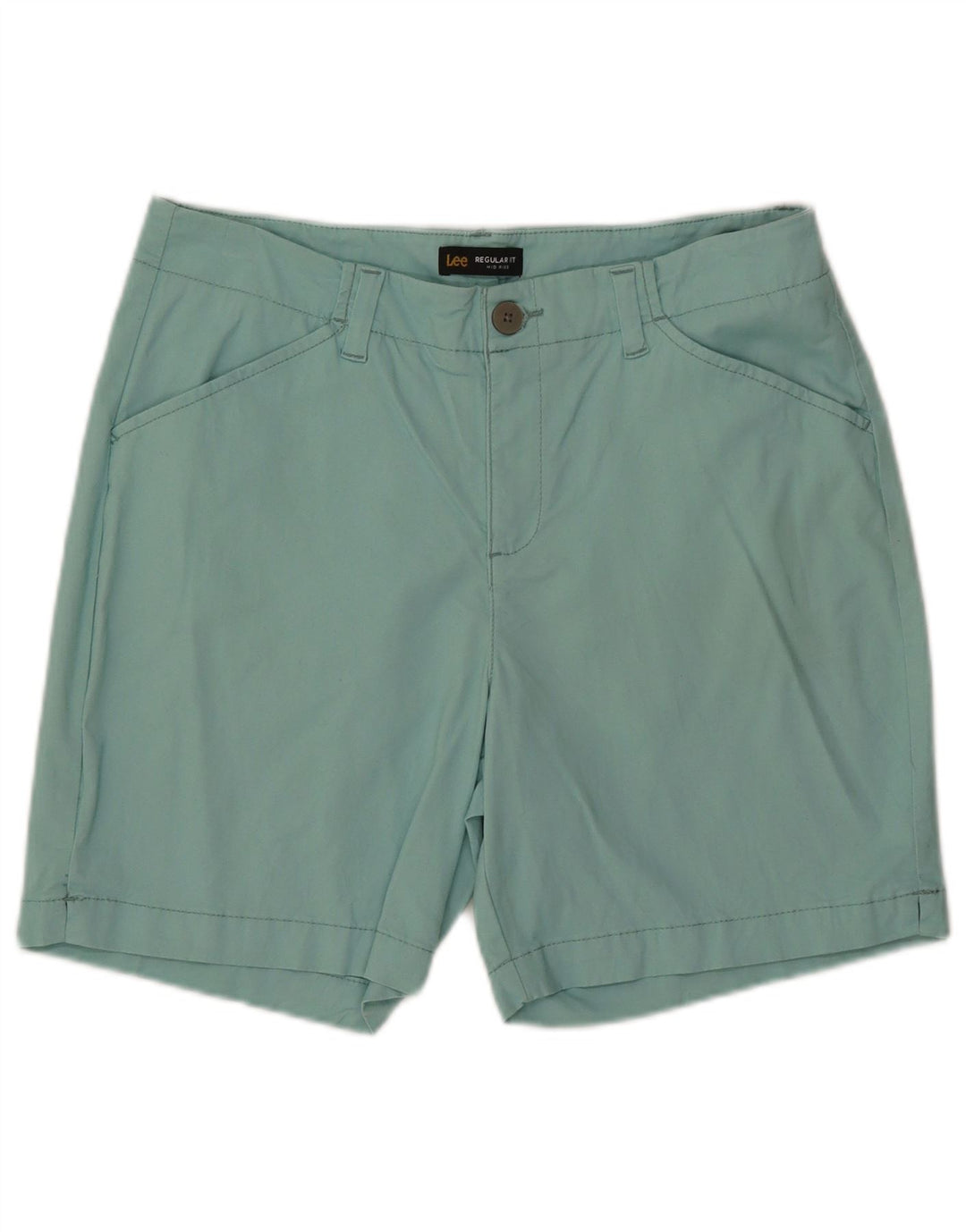 LEE Damen-Shorts mit normaler Passform und mittlerer Leibhöhe, W32, Größe L, Türkis