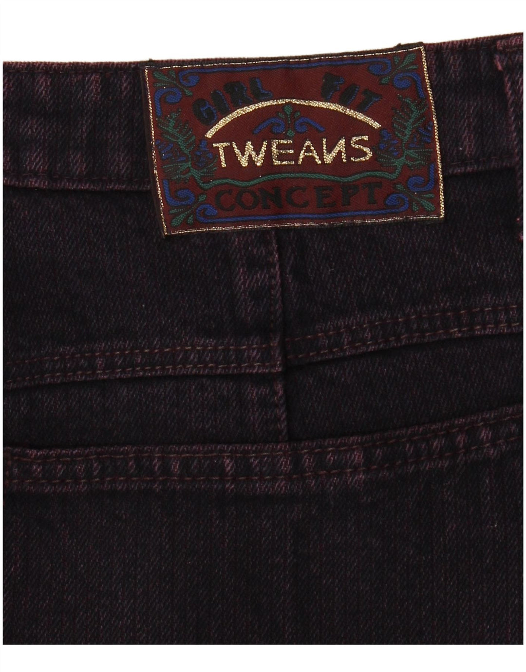 VINTAGE Damen Tapered Jeans W34 L27 Lila