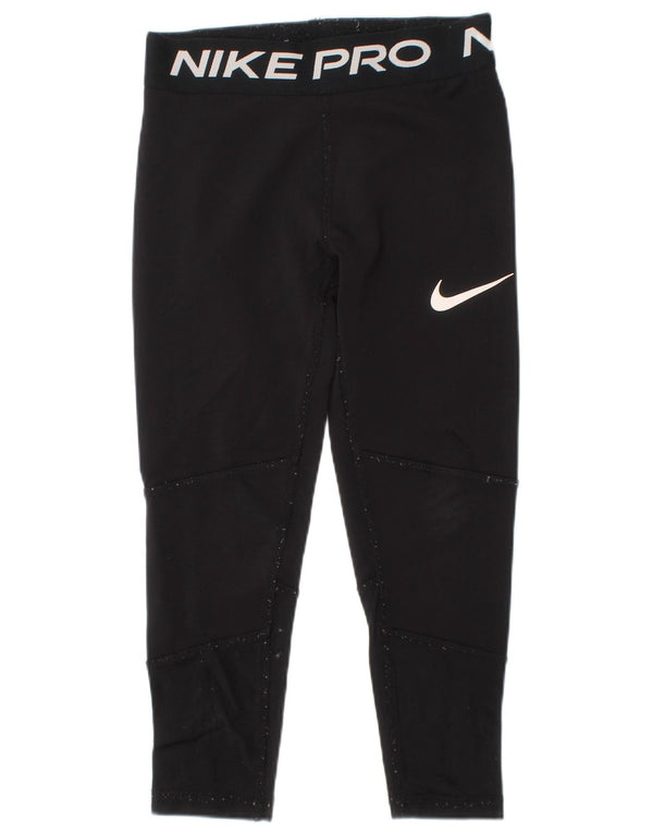 Nike Dri Fit Grafik-Leggings für Mädchen, 4–5 Jahre, Größe S, Schwarz, Polyester