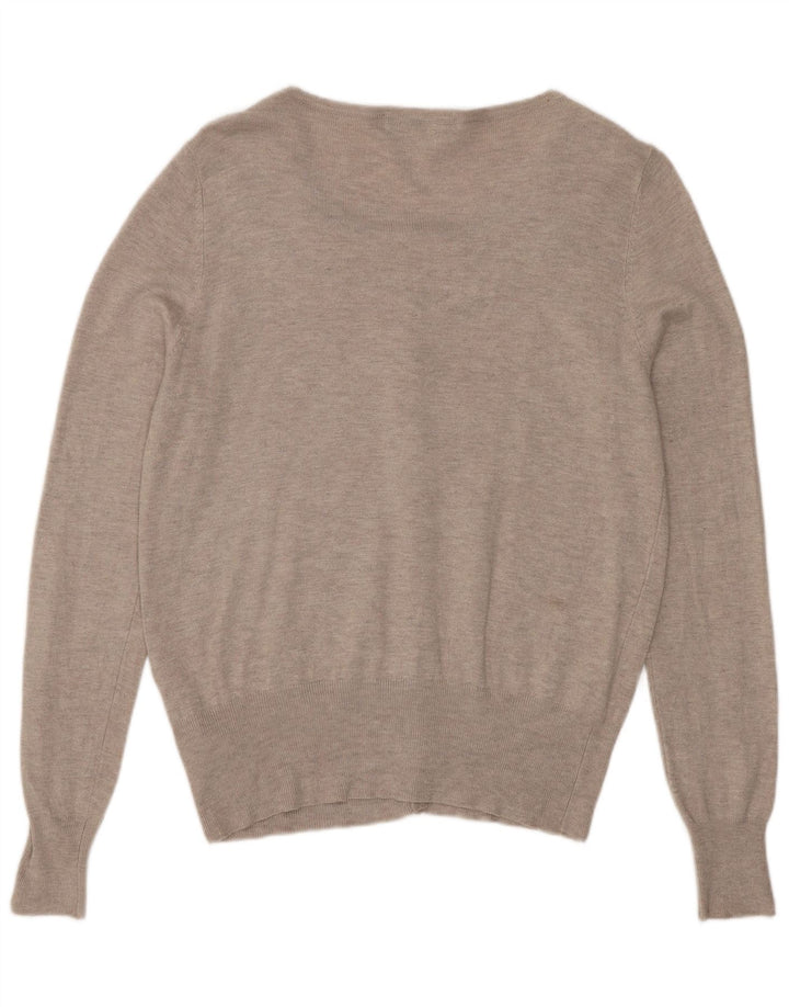 Marks & Spencer Damen Strickjacke Pullover UK 14 Mittelgraue Viskose