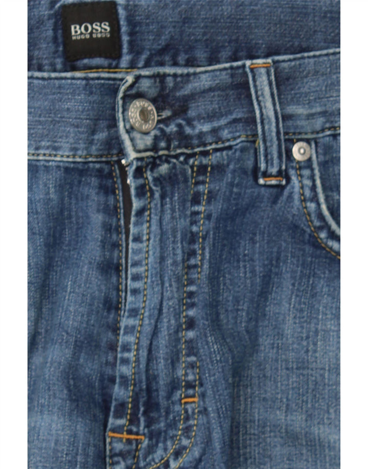 HUGO BOSS Womens Straight Jeans W36 L32 Blue Cotton Vintage Hugo Boss and Second-Hand Hugo Boss from Messina Hembry 