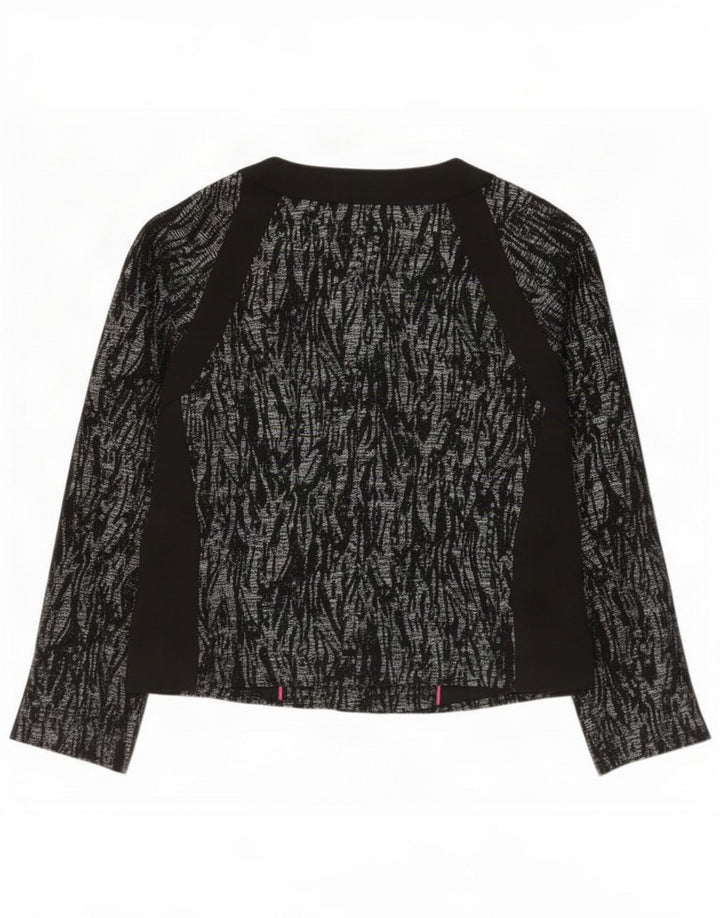 Marks & Spencer Damen-Blazer mit abstraktem Muster, Gr. 16, Schwarz