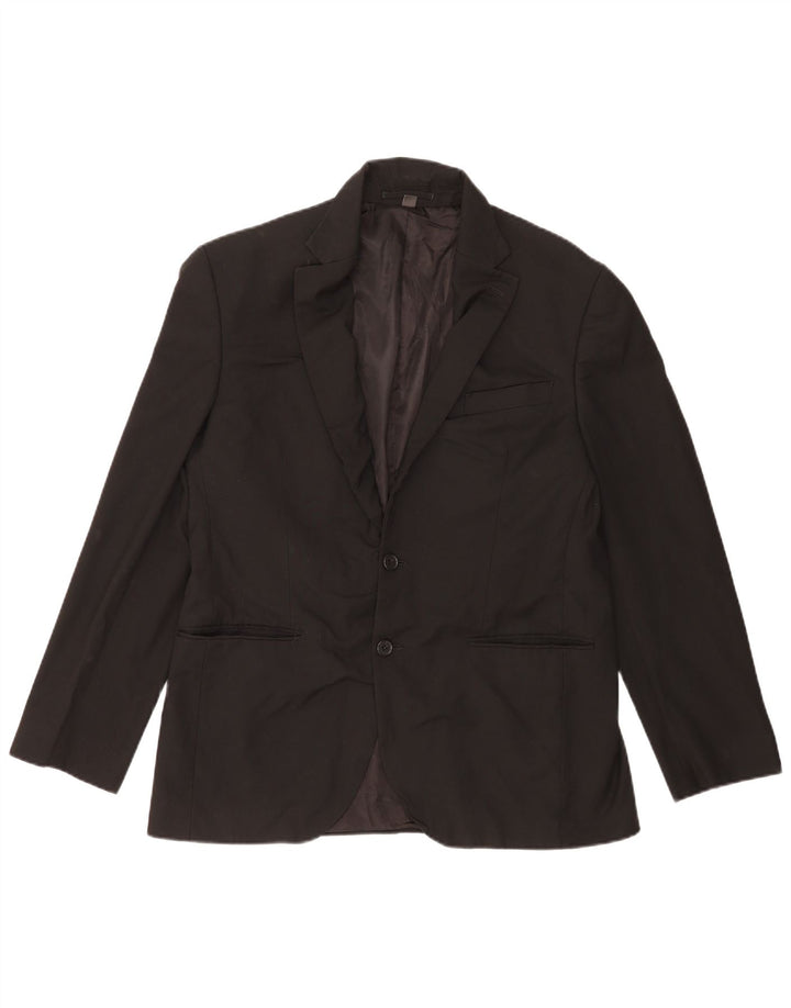 MARKS & SPENCER Herren-Blazer mit 2 Knöpfen, UK 40, mittelschwarz, Polyester