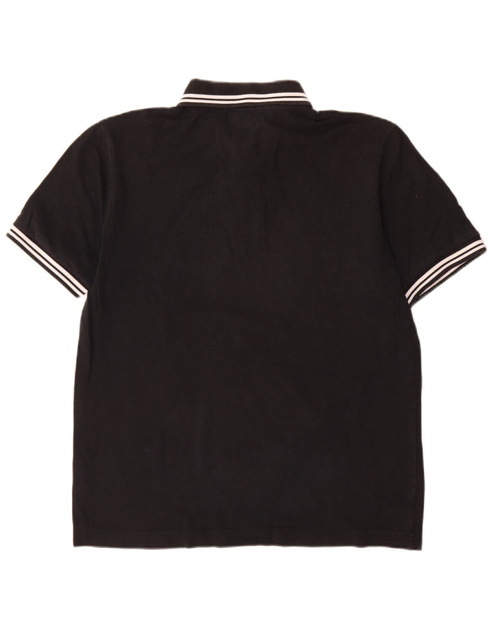 Kappa Herren-Poloshirt, groß, schwarz gestreift