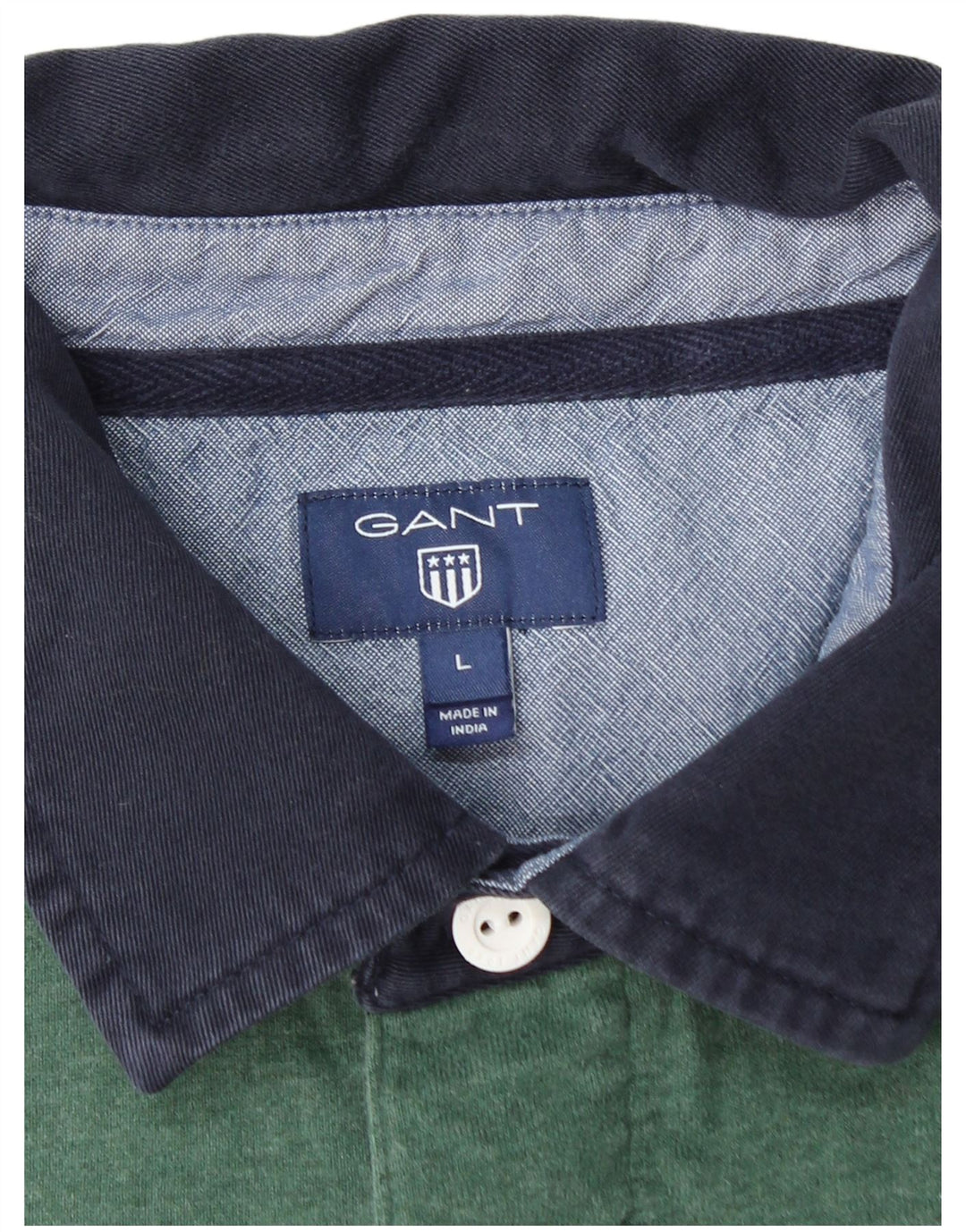GANT Herren Langarm-Rugby-Poloshirt, große grüne Baumwolle