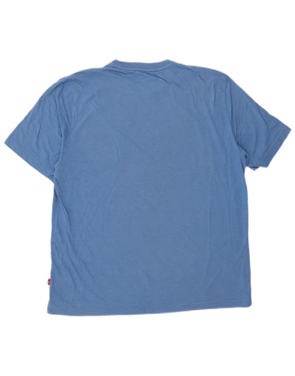 Izod Herren T-Shirt Top Large Blau