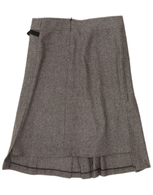 Topshop Womens A-Line Skirt UK 8 Small W30 Grey Acrylic