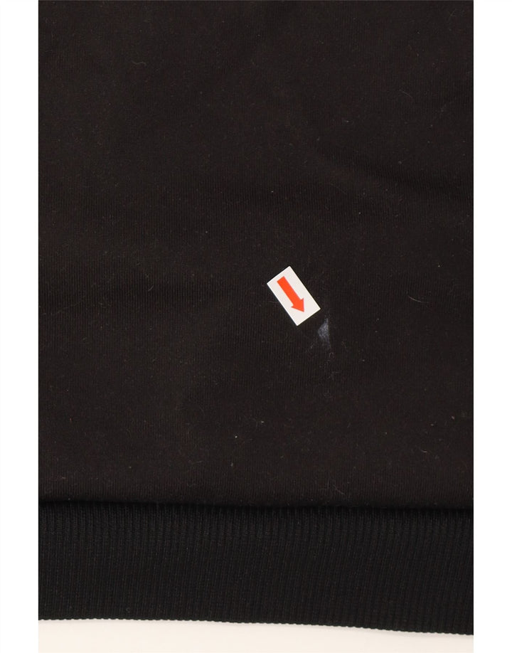 ADIDAS Womens Graphic Hoodie Jumper UK 14 Medium Black Polyester Vintage Adidas and Second-Hand Adidas from Messina Hembry 