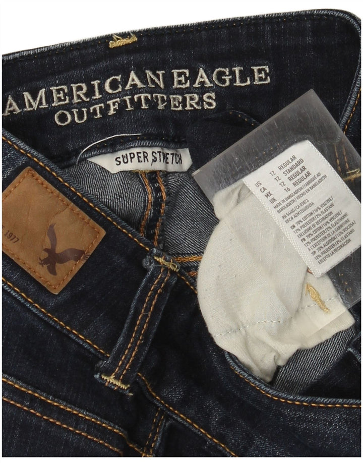 American Eagle Damen Regular Bootcut Jeans UK 16 Large W34 L26 Marineblau