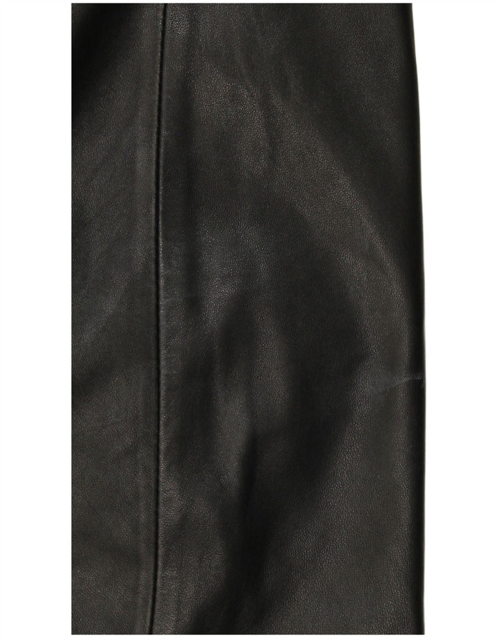 Herren Ledermantel IT 56 3XL Schwarzes Leder