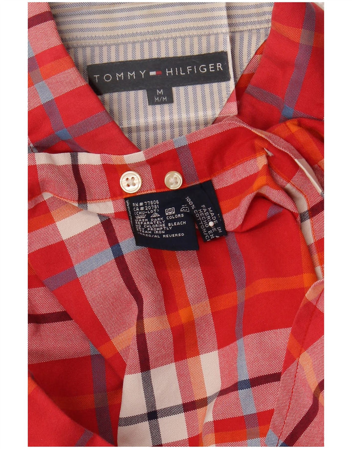 Tommy Hilfiger Herrenhemd aus mittelroter, karierter Baumwolle