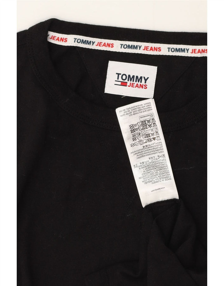 Tommy Hilfiger Herren T-Shirt Top Medium Schwarz Baumwolle