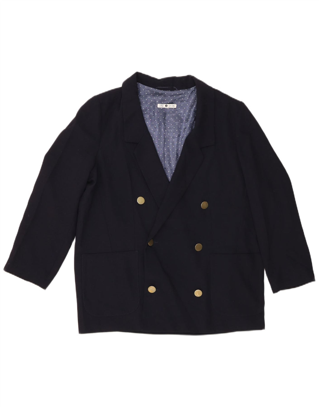 Marks & Spencer Damen Alexa Chung Blazer Jacke UK 14 Large Marineblau