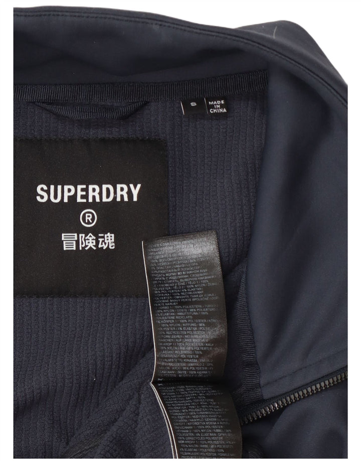 Superdry Herren-Trainingsanzugoberteil, Jacke, Größe S, Marineblau, Polyester