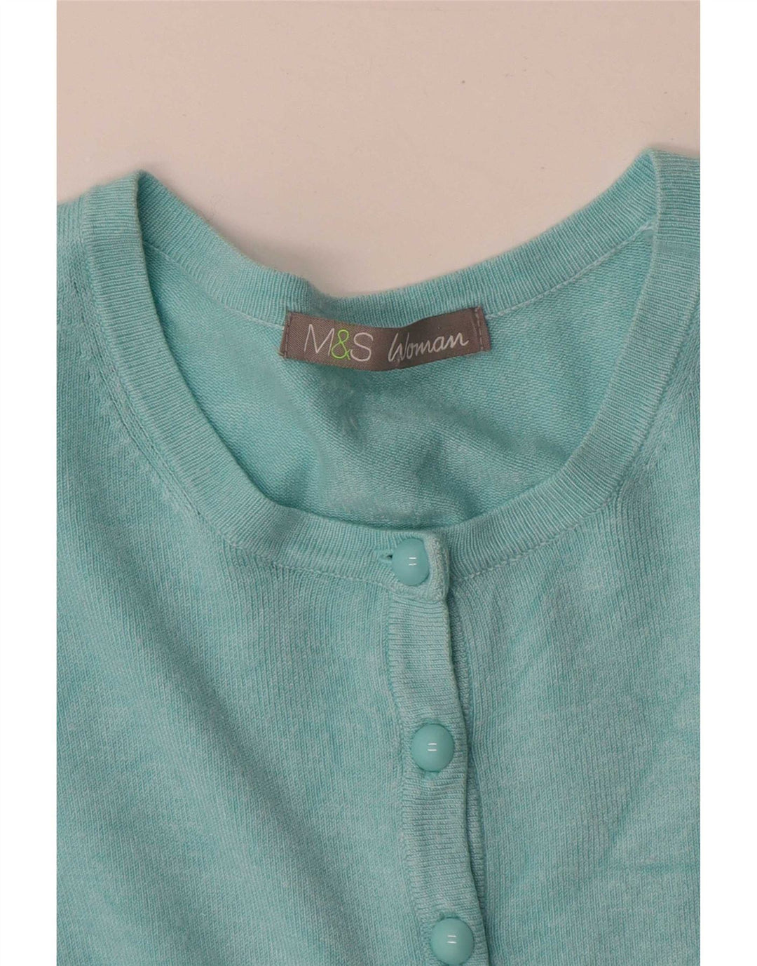 Marks & Spencer Damen Strickjacke Pullover UK 14 Mittelblau