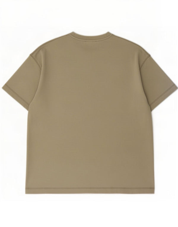 Cos Mens Short Sleeve Sweatshirt Jumper Medium Khaki Cotton